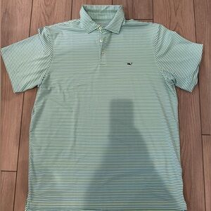 Vineyard Vines Printed Striped Sankaty Polo Men’s Size L Like New